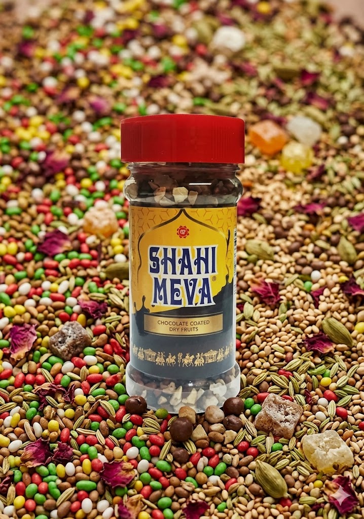 Shahi Meva Chocolate Coated Dry Fruits Mix – Premium Crunchy Nut & Fruit Snack Jar