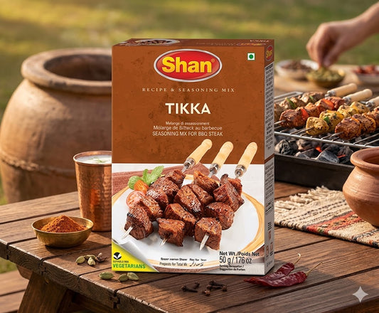 Shan Tikka Masala 50g – Authentic BBQ Spice Mix for Juicy & Flavorful Chicken Tikka