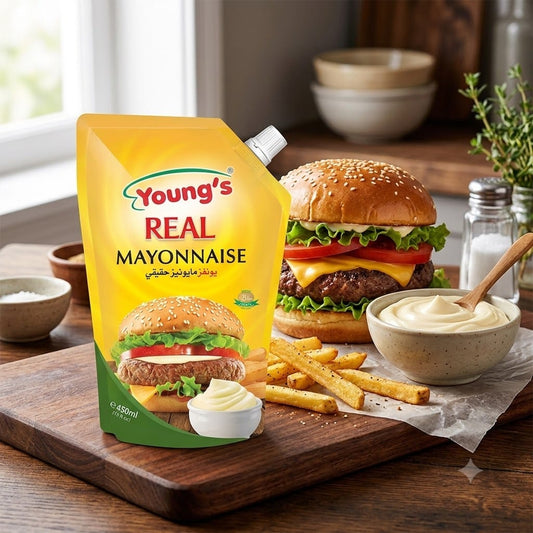 Young’s Real Mayonnaise 450ml – Creamy Burger, Sandwich & Dip Mayo Sauce