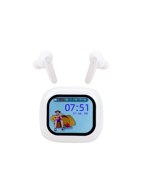 WT-7 TWS Wireless Earbuds with ANC ENC LCD Touch Screen & HiFi Stereo Sound