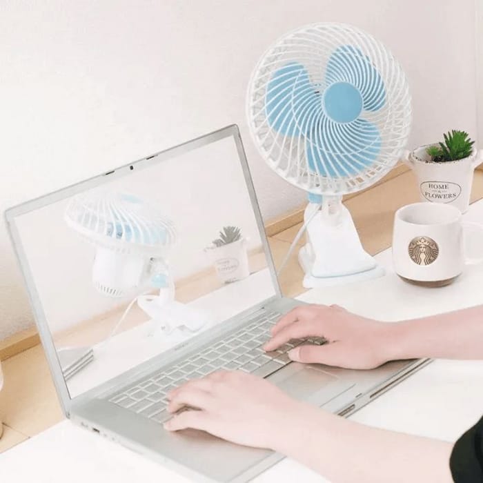 JIHAM 8-Inch Table & Clip Fan – Portable Silent Cooling Fan