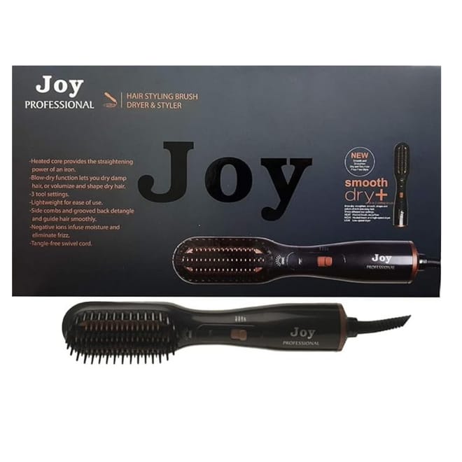 Joy 3-in-1 Professional Hair Styling Brush – Straighten, Curl & Volumize Hot Air Styler
