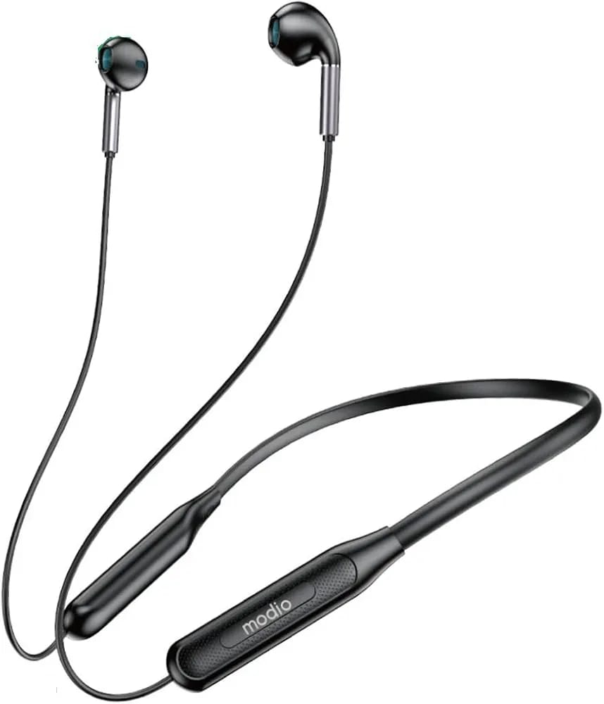 Modio MZ500 Wireless Bluetooth Neckband Headphones Extra Bass Earphones