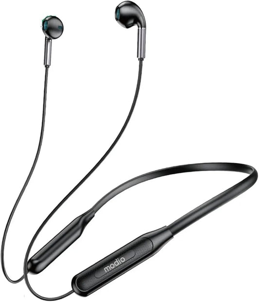 Modio MZ500 Wireless Bluetooth Neckband Headphones Extra Bass Earphones