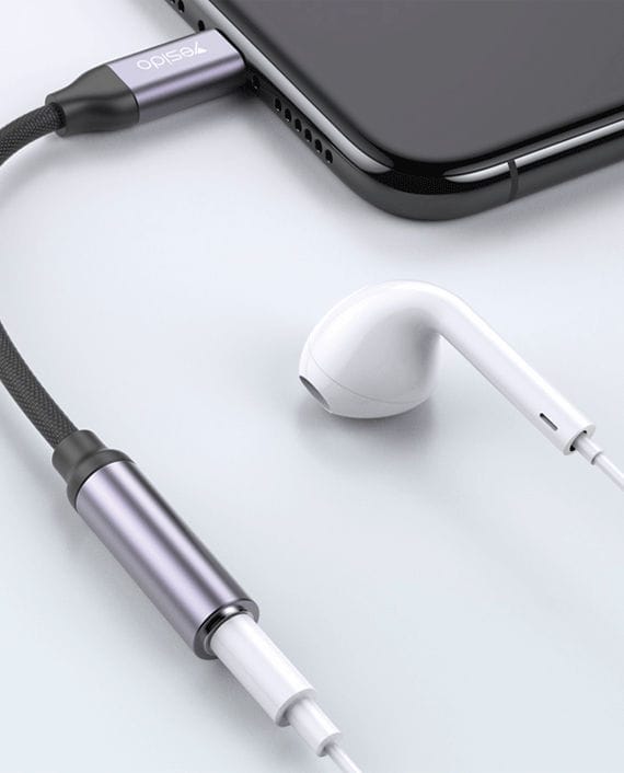 Yesido YAU19 USB-C to 3.5mm Audio Adapter Cable – 12cm Type-C Headphone Converter
