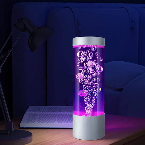 LED Bubble Fish Lamp – Color Changing Sensory Night Light for Bedroom & Home Decor 32cm