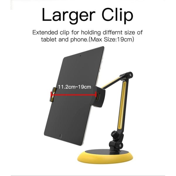 Yesido Adjustable Smart Tablet Holder Desk Stand for iPad & Tablets – 360° Rotating Aluminum Mount