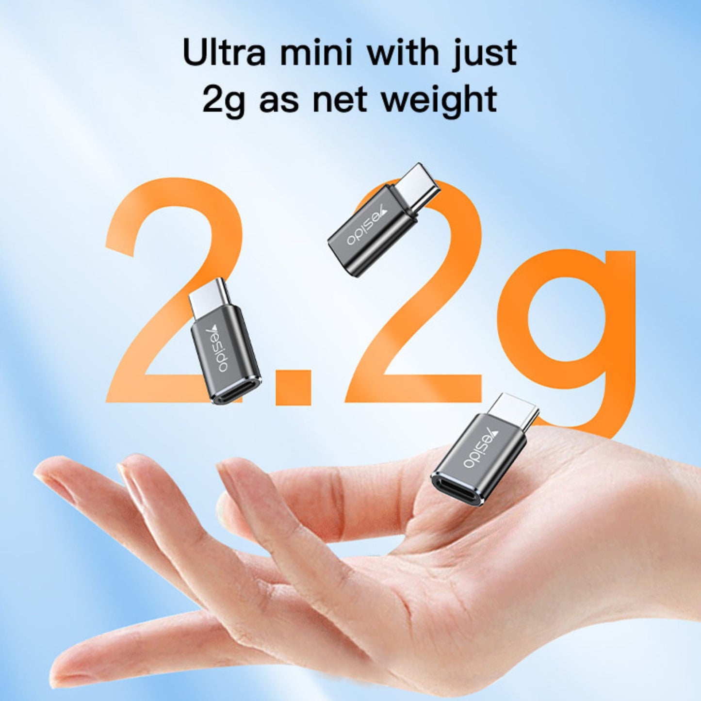 Yesido GS22 Lightning to USB-C Adapter – Fast Charging & Data Transfer Converter for iPhone & iPad