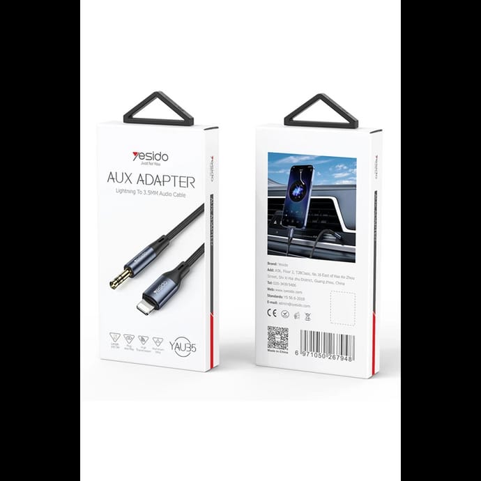 Lightning to 3.5mm AUX Audio Cable for iPhone & iPad – Hi-Fi Stereo Audio Adapter for Car, Speakers & Headphones