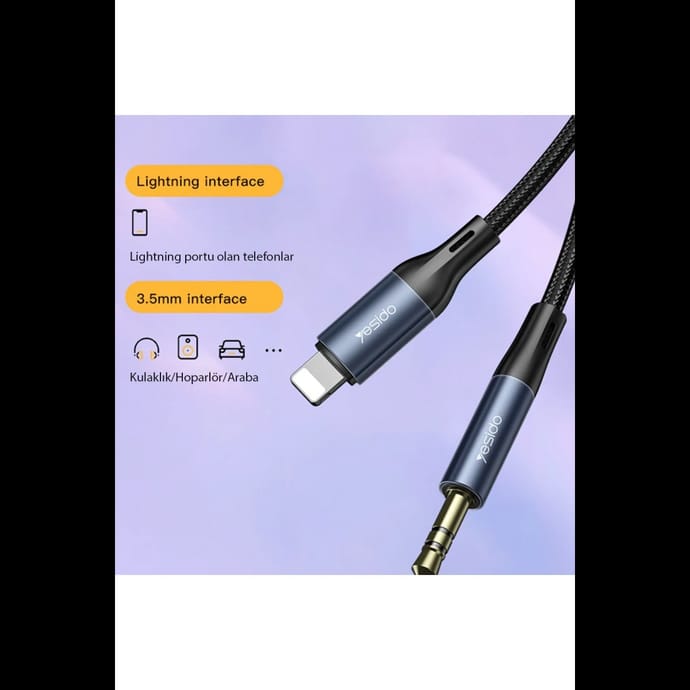 Lightning to 3.5mm AUX Audio Cable for iPhone & iPad – Hi-Fi Stereo Audio Adapter for Car, Speakers & Headphones