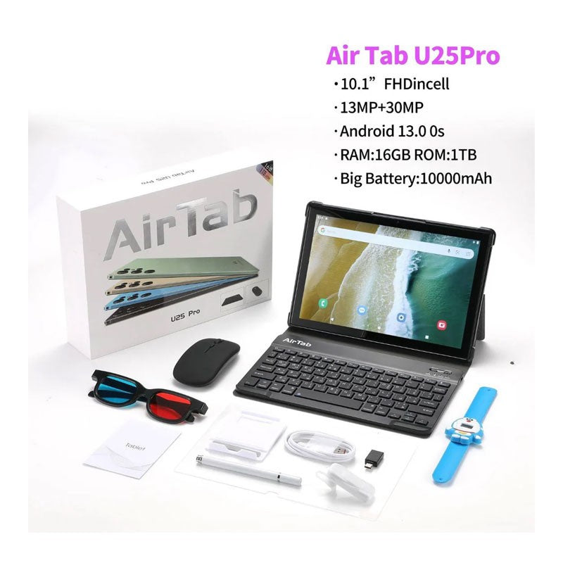 AirTab U25 Pro Tablet 11-Inch – 1TB Storage, Keyboard & Wireless Mouse Included