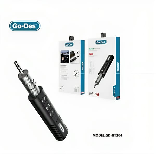Go-Des GD-BT104 Bluetooth 5.3 Audio Receiver 3.5mm AUX Wireless Music Adapter for Car & Home Speakers