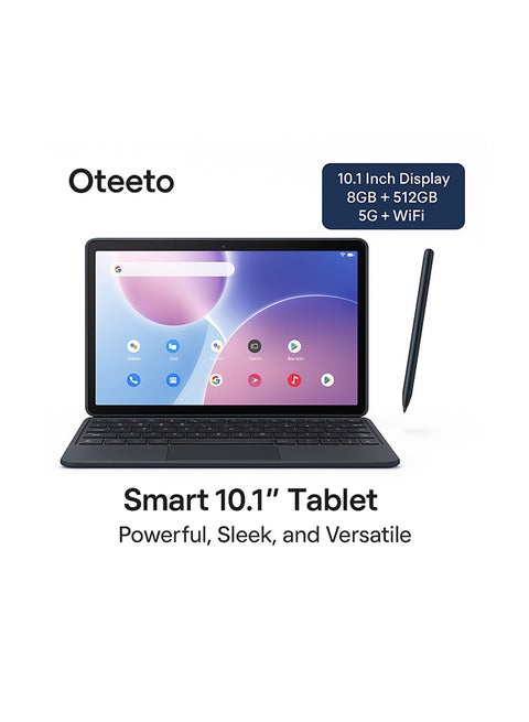 Oteeto Tab 14 Pro Stylus 10.1" Android Tablet – 8GB RAM, 256GB Storage, Stylus Pen, Dual SIM