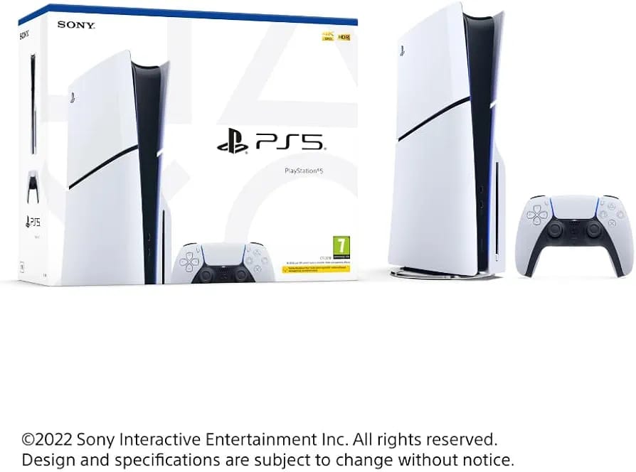 Sony PlayStation 5 (PS5) Slim Console Disc Edition – 1TB SSD | Ultra HD 4K Gaming Console with DualSense Controller