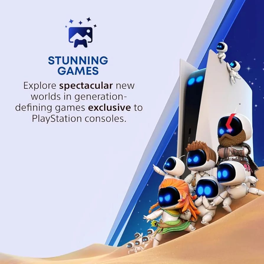 Sony PlayStation 5 (PS5) Slim Console Disc Edition – 1TB SSD | Ultra HD 4K Gaming Console with DualSense Controller