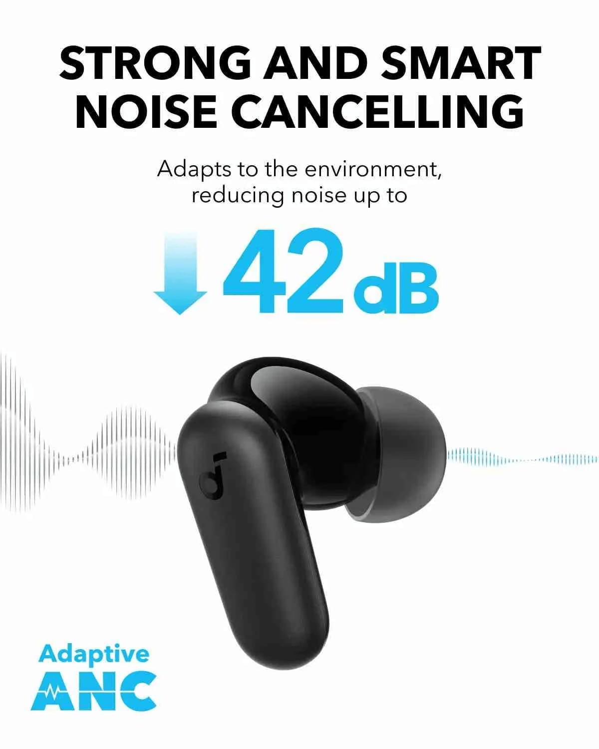 Soundcore R50i NC True Wireless Earbuds with Active Noise Cancellation, 45H Playtime & Bluetooth 5.4