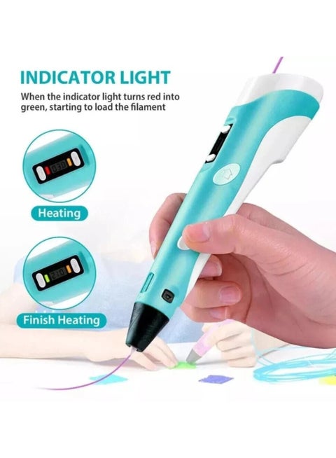 3D Printing Pen with PLA Filament Kit – USB Rechargeable Creative Drawing Pen for Kids & Adults