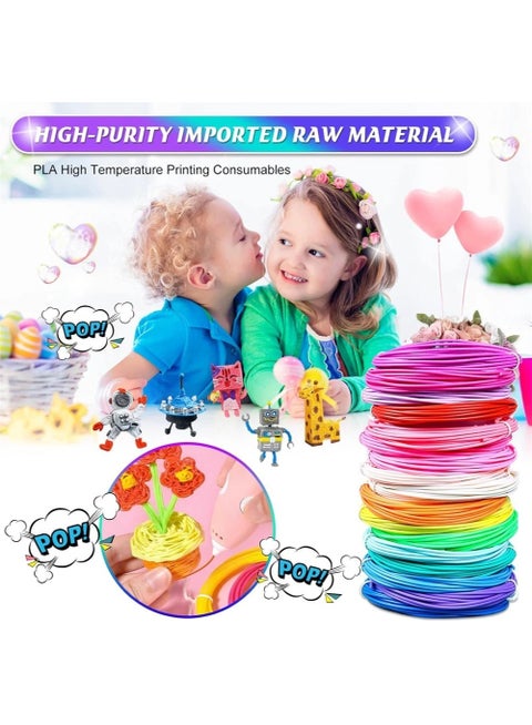 3D Printing Pen with PLA Filament Kit – USB Rechargeable Creative Drawing Pen for Kids & Adults