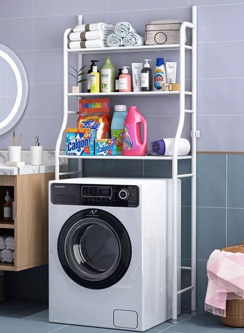 4-Tier Over Washing Machine Storage Rack – Space Saving Bathroom & Laundry Organizer Shelf