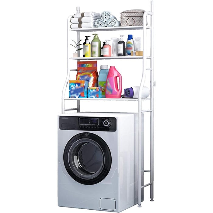 4-Tier Over Washing Machine Storage Rack – Space Saving Bathroom & Laundry Organizer Shelf