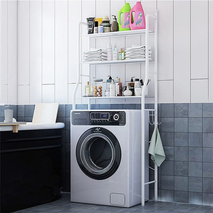 4-Tier Over Washing Machine Storage Rack – Space Saving Bathroom & Laundry Organizer Shelf