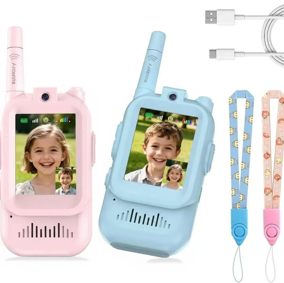 Video Walkie Talkie for Kids – HD Camera, Video Calls, Two-Way Communication, Rechargeable Children's Toy (2-Pack)