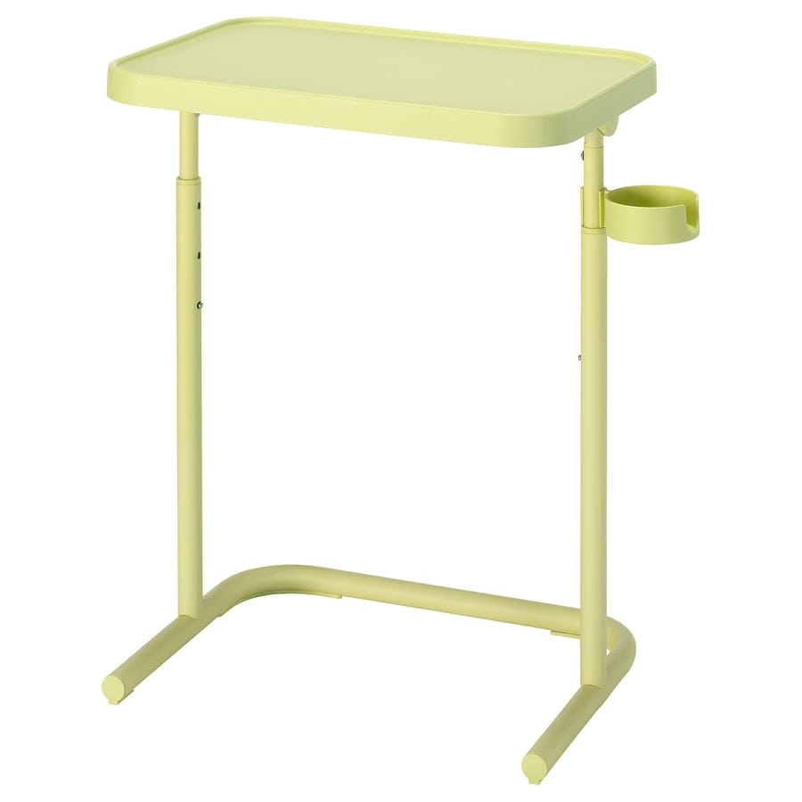 Adjustable C-Shaped Side Table with Cup Holder | Portable Sofa & Bed Laptop Desk | Modern Snack Table