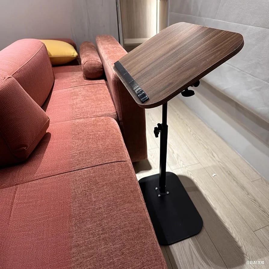 Adjustable Mobile Laptop Side Table | Height Adjustable Bedside Desk for Sofa, Bed & Home Office
