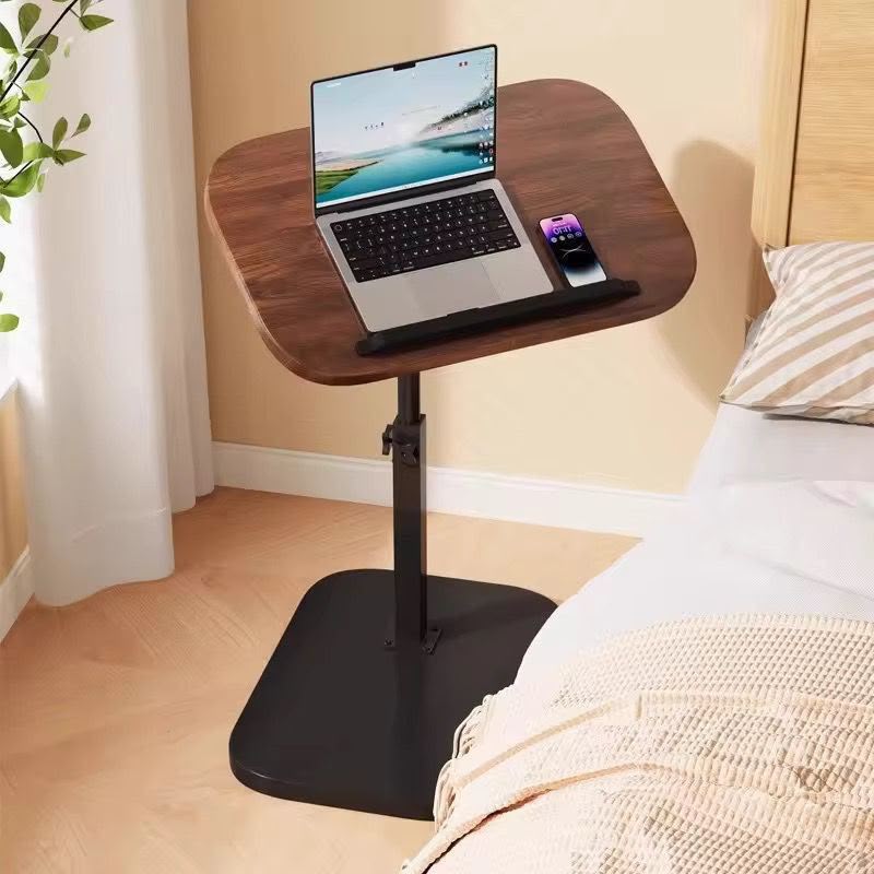 Adjustable Mobile Laptop Side Table | Height Adjustable Bedside Desk for Sofa, Bed & Home Office