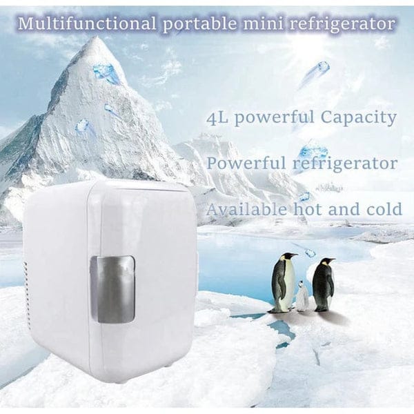 4L Portable Mini Fridge Cooler & Warmer | Compact Desktop Refrigerator for Car