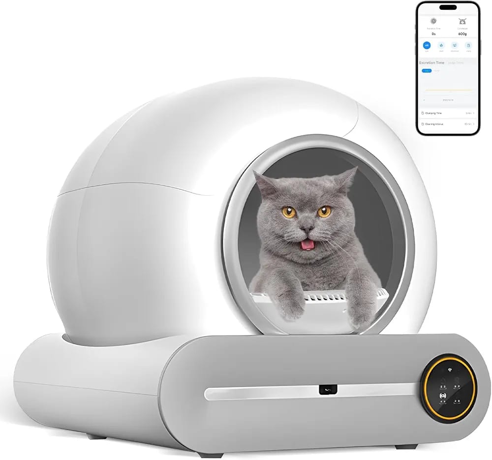 Smart Automatic Cat Litter Box with APP Remote Control | Self-Cleaning Multi-Cat Litter Box