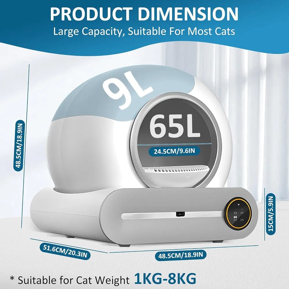 Smart Automatic Cat Litter Box with APP Remote Control | Self-Cleaning Multi-Cat Litter Box