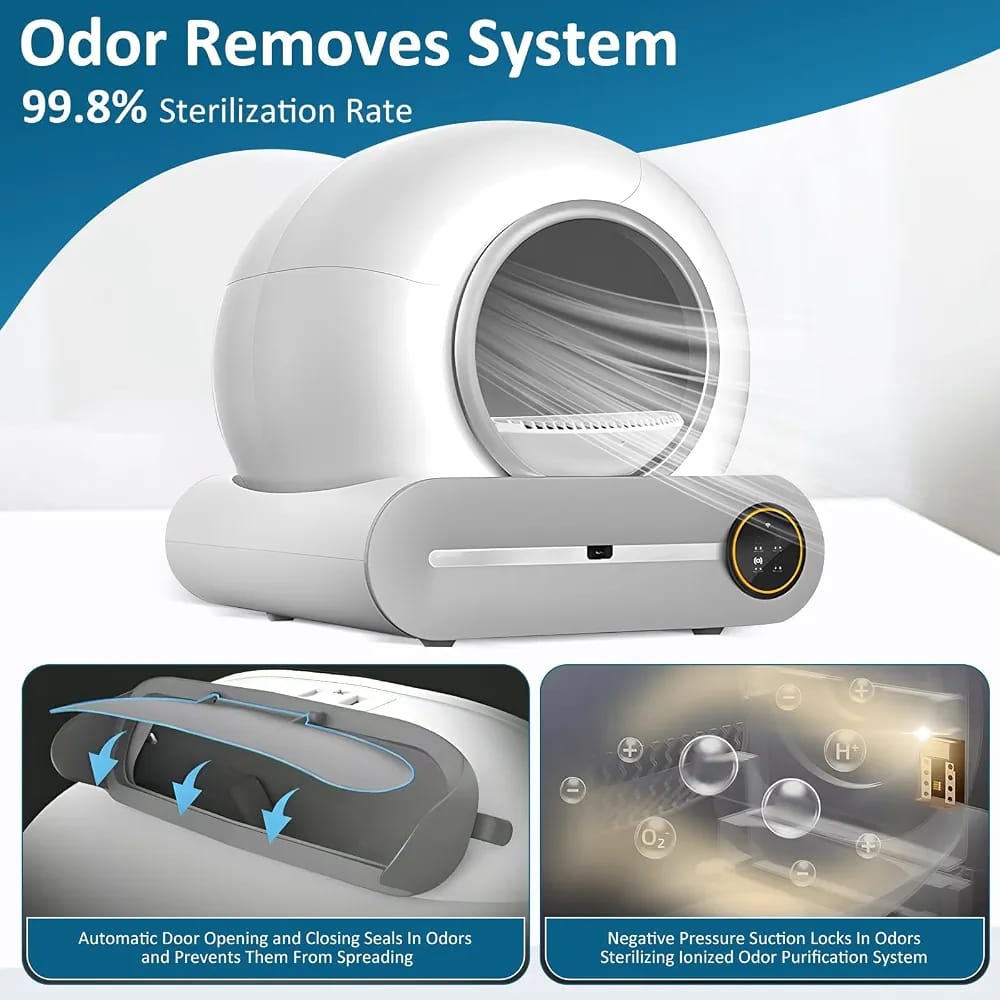 Smart Automatic Cat Litter Box with APP Remote Control | Self-Cleaning Multi-Cat Litter Box