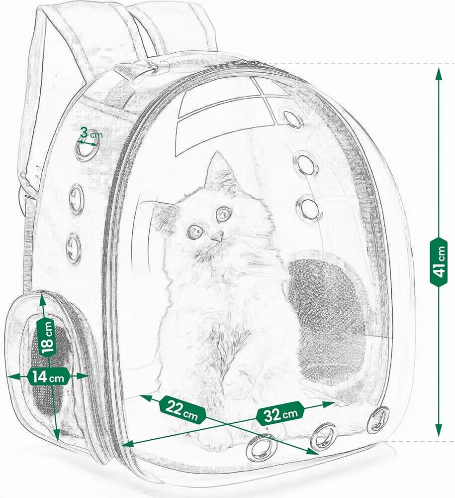 Bubble Window Pet Carrier Backpack – Breathable Space Capsule Bag for Cats & Small Dogs