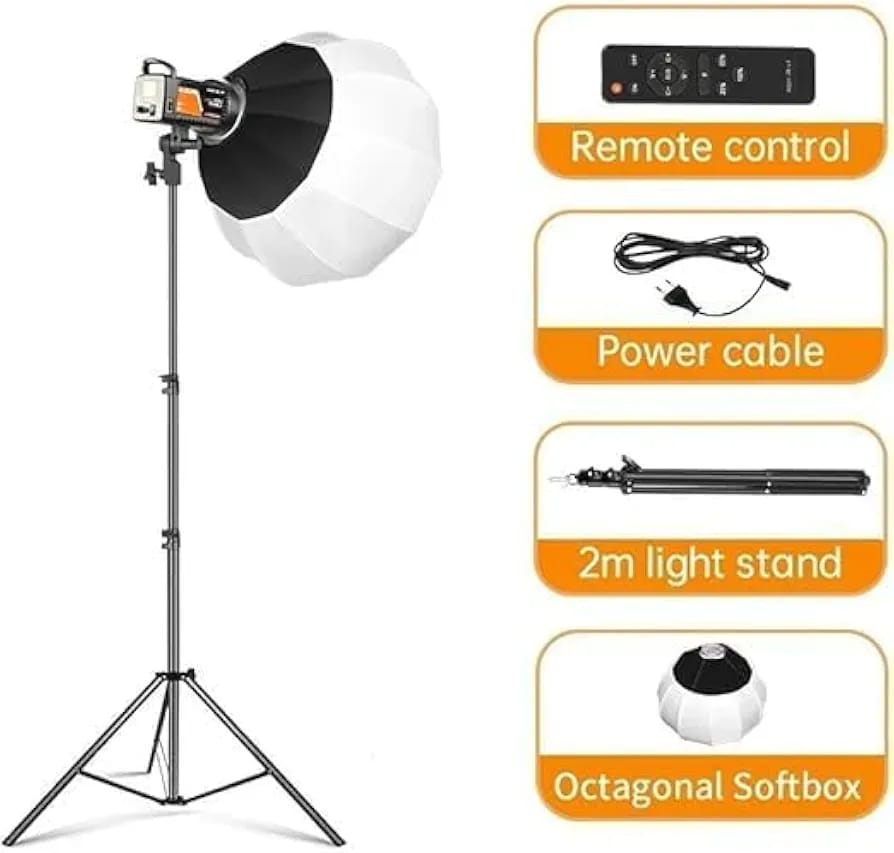 PLOKAMA PK-400S 100W LED Video Light Kit with Softbox & 2.8M Tripod – Professional Photography & Studio Lighting Kit A