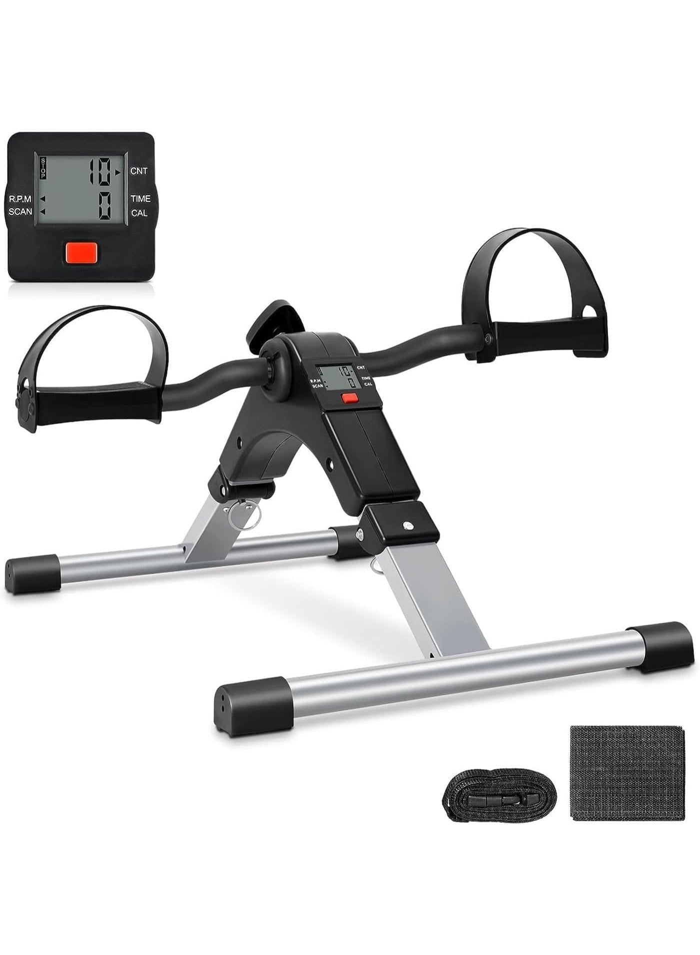 Mini Pedal Exerciser with LCD Monitor – Portable Arm & Leg Exercise Bike for Home, Office & Physical Therapy