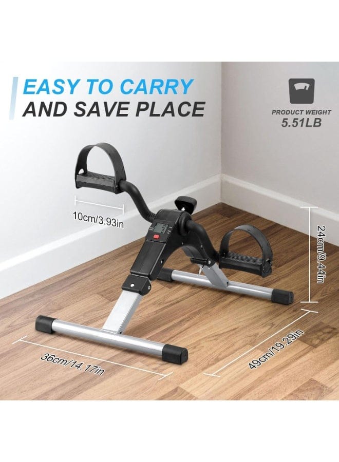 Mini Pedal Exerciser with LCD Monitor – Portable Arm & Leg Exercise Bike for Home, Office & Physical Therapy