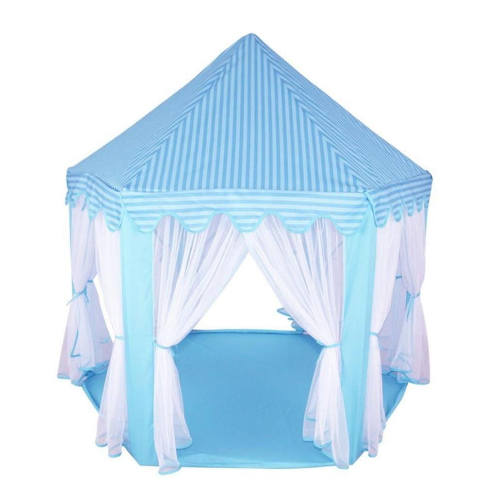 Kids Princess Castle Play Tent – Hexagonal Mesh Playhouse for Girls & Boys (55cm x 53cm x H)