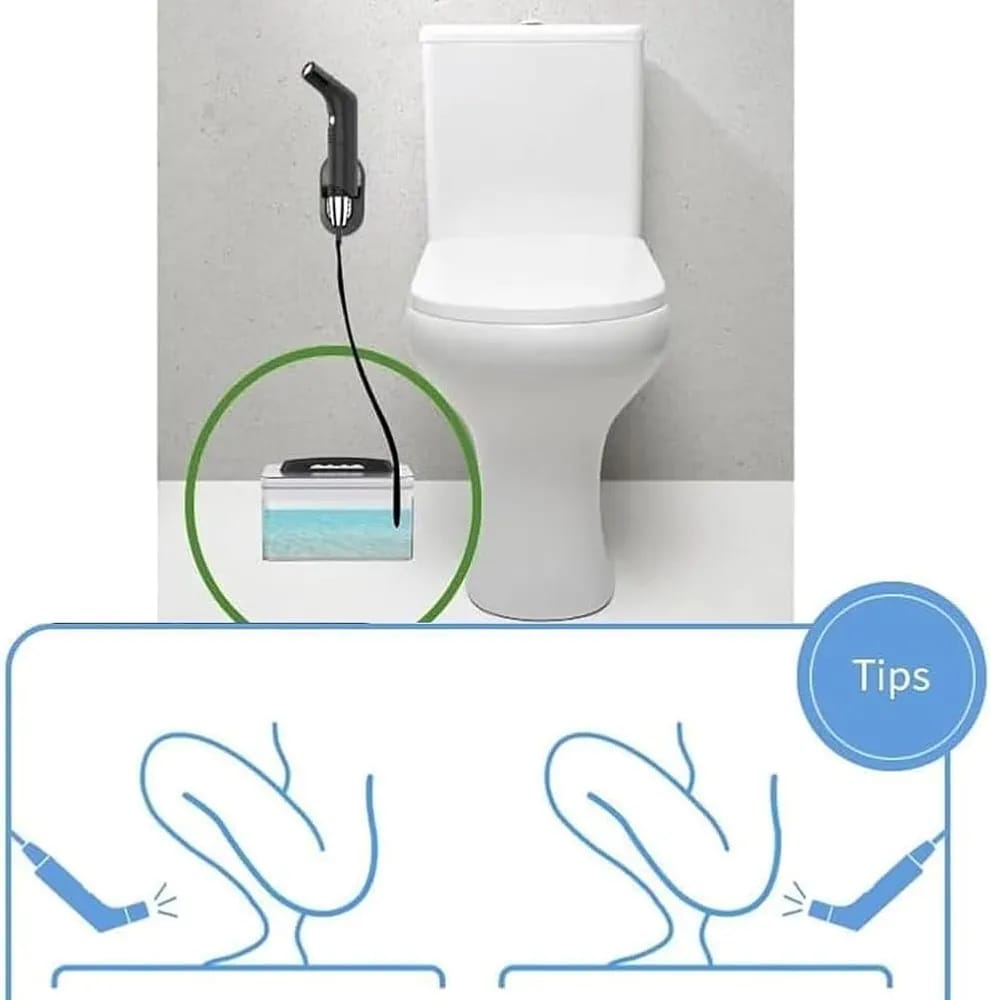 Portable Bidet Sprayer with 2.3L Water Container – All-in-One Travel Bidet Set, Filtered Hose, Easy Carry Handle