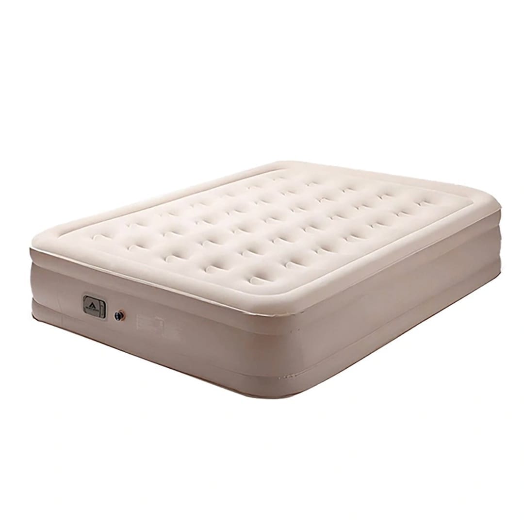 Inflatable Air Bed Single Size with Built-In Electric Pump – Raised Air Mattress, 198x100x40cm, Camping & Guest Bed