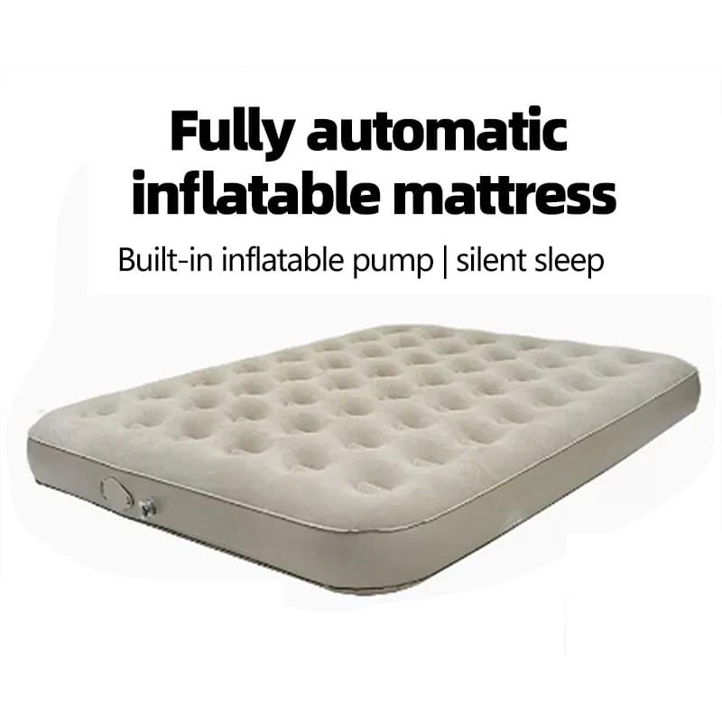 Inflatable Air Bed Double Size with Built-In Electric Pump – Raised Air Mattress, 200x150x40cm, Camping & Guest Bed