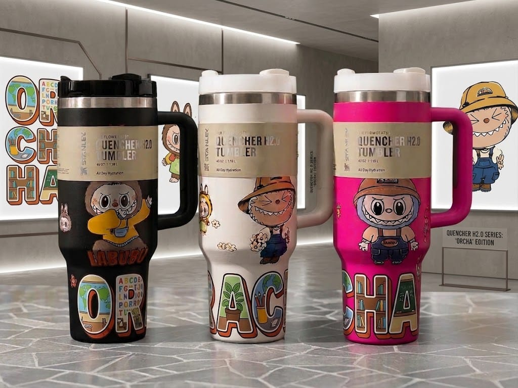 Stanley Quencher H2.0 40 oz Labubu Tumbler – Cute Character Insulated Travel Cup
