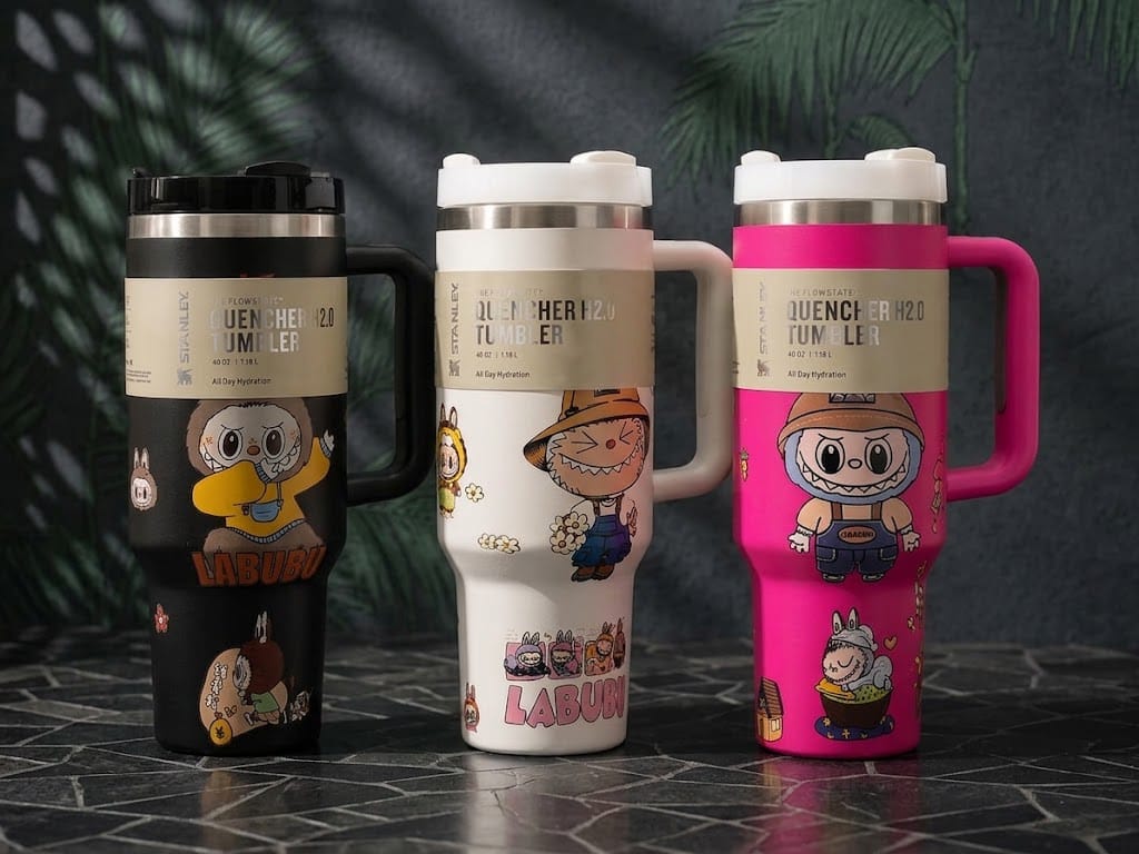 Stanley Quencher H2.0 40 oz Labubu Tumbler – Cute Character Insulated Travel Cup