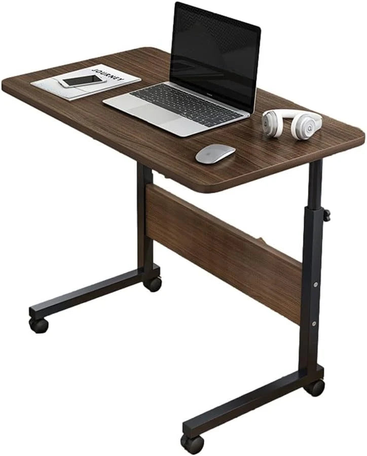 Adjustable Laptop Stand Table with Wheels – Height Adjustable Rolling Desk for Bed, Sofa & Home Office | Portable Laptop Tray Table Qatar