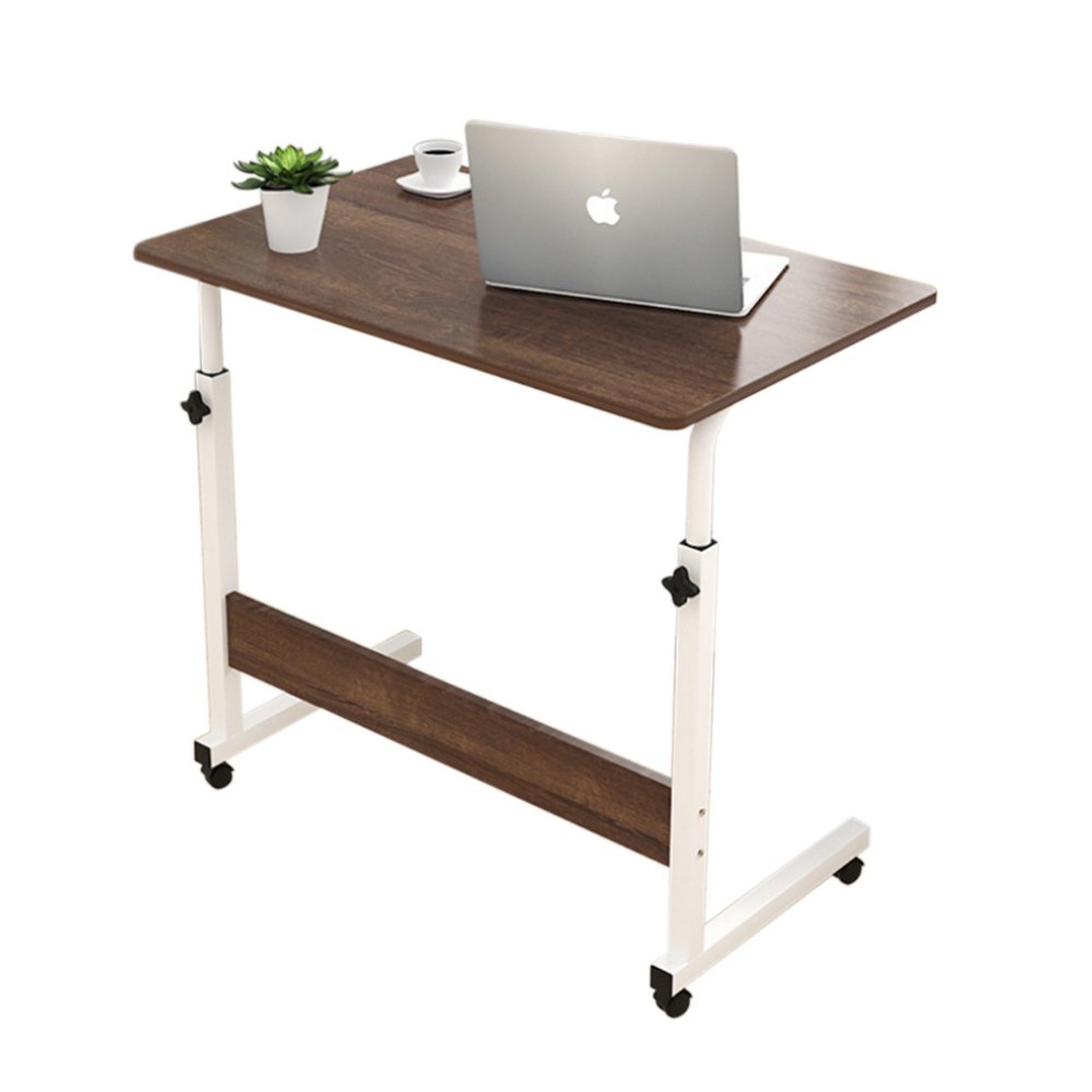 Adjustable Laptop Stand Table with Wheels – Height Adjustable Rolling Desk for Bed, Sofa & Home Office | Portable Laptop Tray Table Qatar