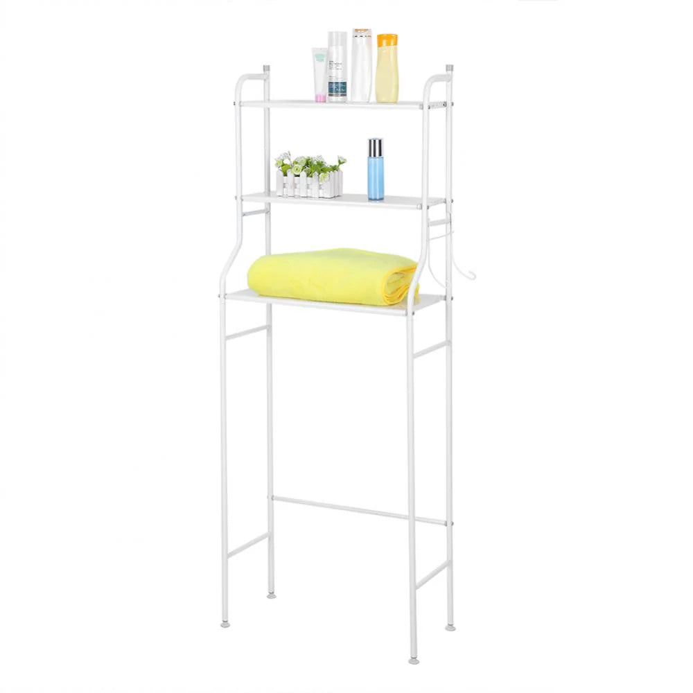 3 Layer Space Saving Metal Toilet Storage Rack | Over Toilet Bathroom Organizer Shelf | Qatar