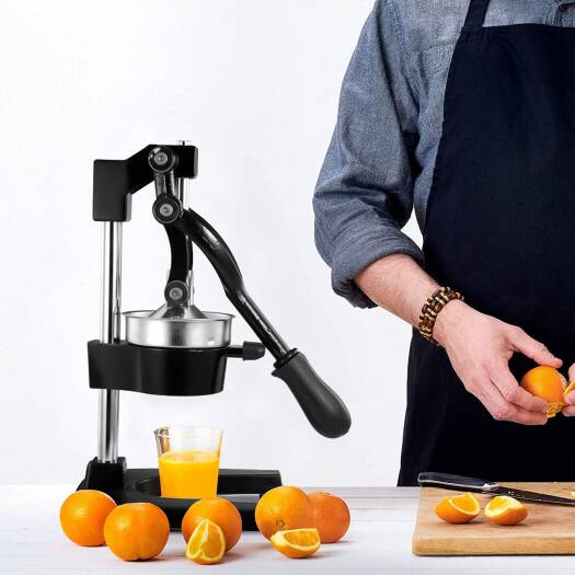 Professional Manual Hand Press Citrus Juicer - Fresh Orange, Lemon, Lime & Pomegranate Squeezer Machine