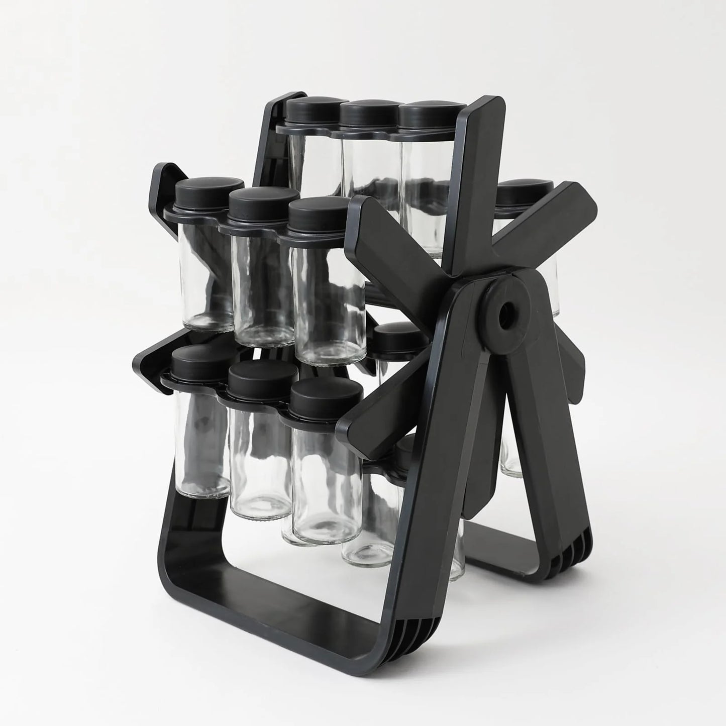 18-Jar Rotating Carousel Spice Rack Organizer – Kitchen Countertop Spinning Wheel Spice Storage | Qatar