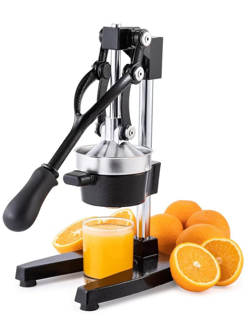 Professional Manual Hand Press Citrus Juicer - Fresh Orange, Lemon, Lime & Pomegranate Squeezer Machine