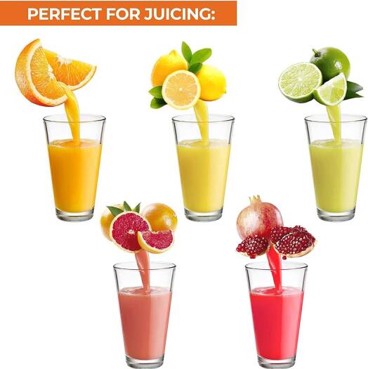 Professional Manual Hand Press Citrus Juicer - Fresh Orange, Lemon, Lime & Pomegranate Squeezer Machine